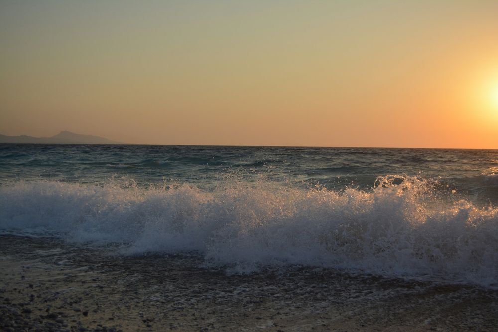 Panoramic Aegean sea view from Rhodes